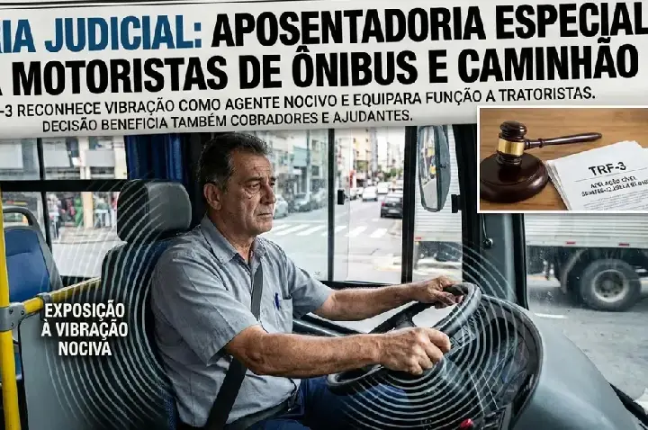 VITÓRIA NO JUDICIÁRIO: Justiça reconhece vibração como agente nocivo e garante aposentadoria especial para motoristas de ônibus