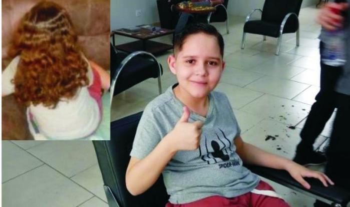 Garoto fica dois anos sem cortar o cabelo para doar ao Hospital do Câncer