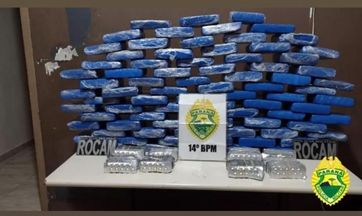 Homens são presos com quase 60 quilos de maconha e medicamentos abortivos