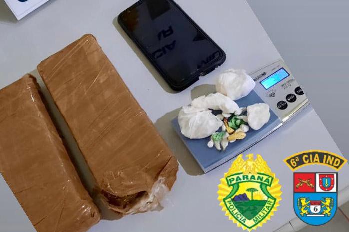Ivaiporã: PM apreende drogas que seriam arremessadas na cadeia