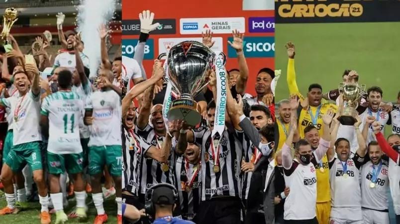 Os clubes campeões estaduais de 2021