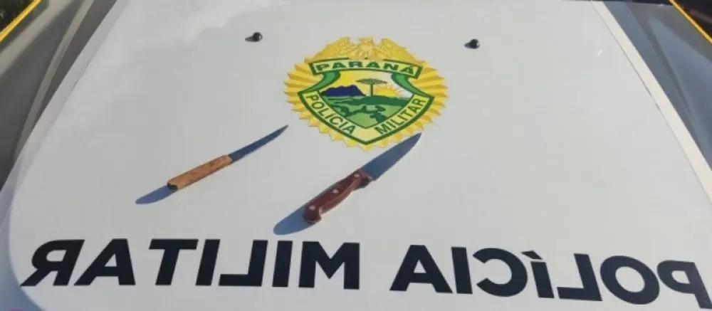 PM apreende facas em colégio e encaminha quatro alunas à Delegacia de São Miguel do Iguaçu