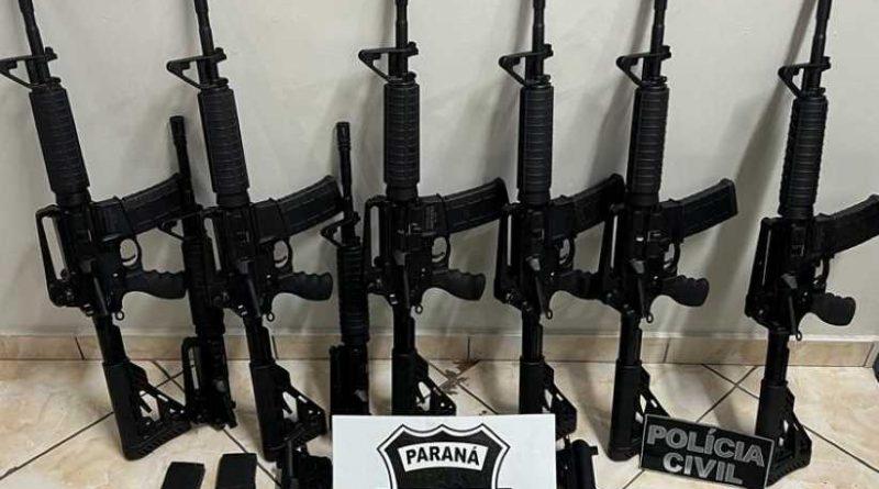 Polícia Civil de Civil de foz do Iguaçu apreende arsenal de fuzis e carregadores na BR-277