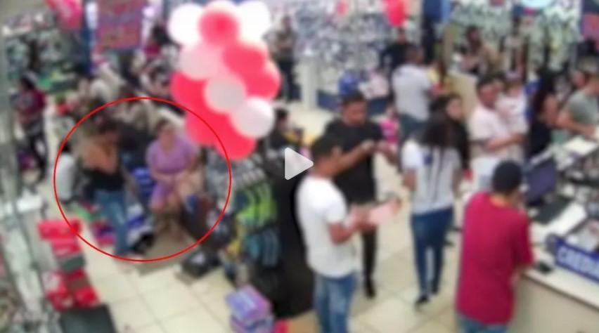 Em Cascavel ladras furtam R$ 6 mil em mercadorias na loja Serallê no Centro de Cascavel