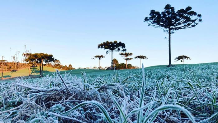 Para esta semana, sensação térmica pode ficar abaixo de zero grau no Paraná