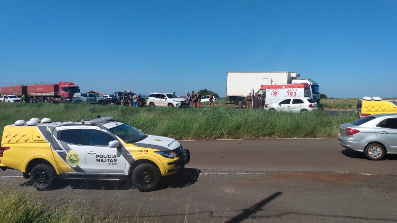 Bandido acaba de ser morto na rodovia BR-376 em Marialva em troca de tiros com a Polícia Militar