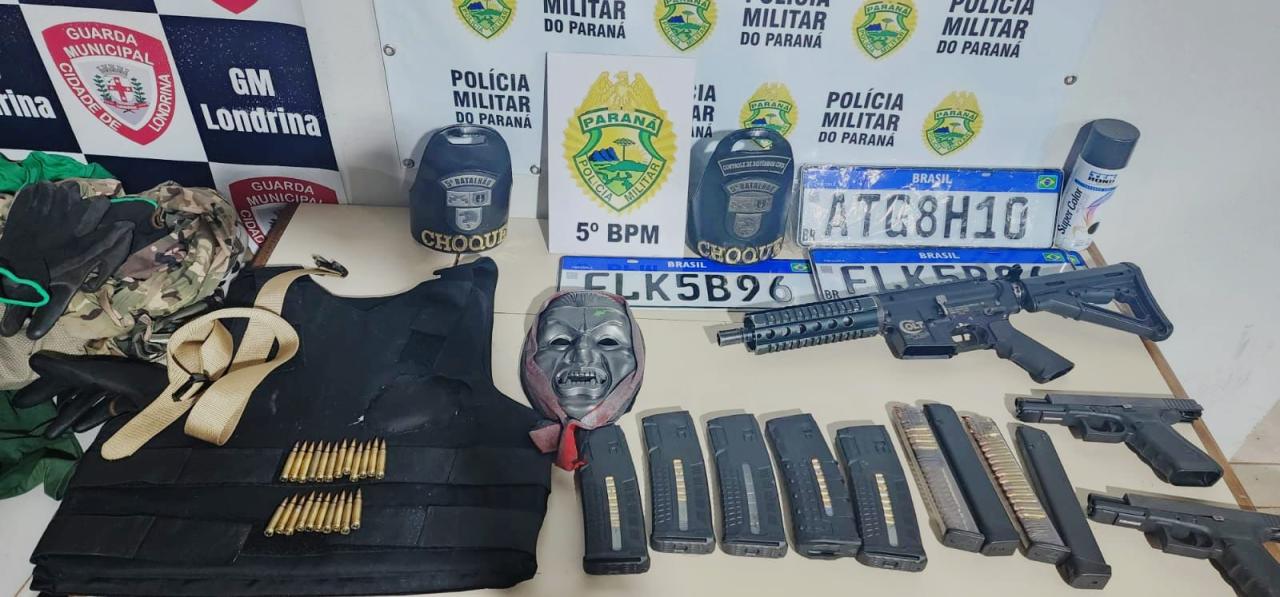 Suspeitos de terem matado um homem com tiros de fuzil e pistola, em Maringá, acabaram sendo presos em Londrina, no Norte do Paraná