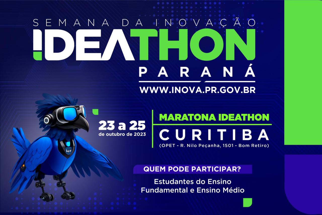 Curitiba vai sediar próxima etapa do Ideathon Paraná entre 23 e 25 de outubro