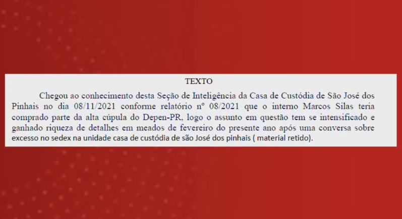 Em Relatório do Governo: Ex-diretor do sistema penitenciário do Paraná, teria recebido R$ 1,5 milhão para beneficiar traficante na prisão