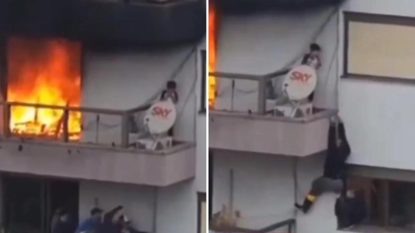 Menino de 6 anos é salvo de apartamento em chamas no Rio Grande do Sul - VEJA O VÍDEO