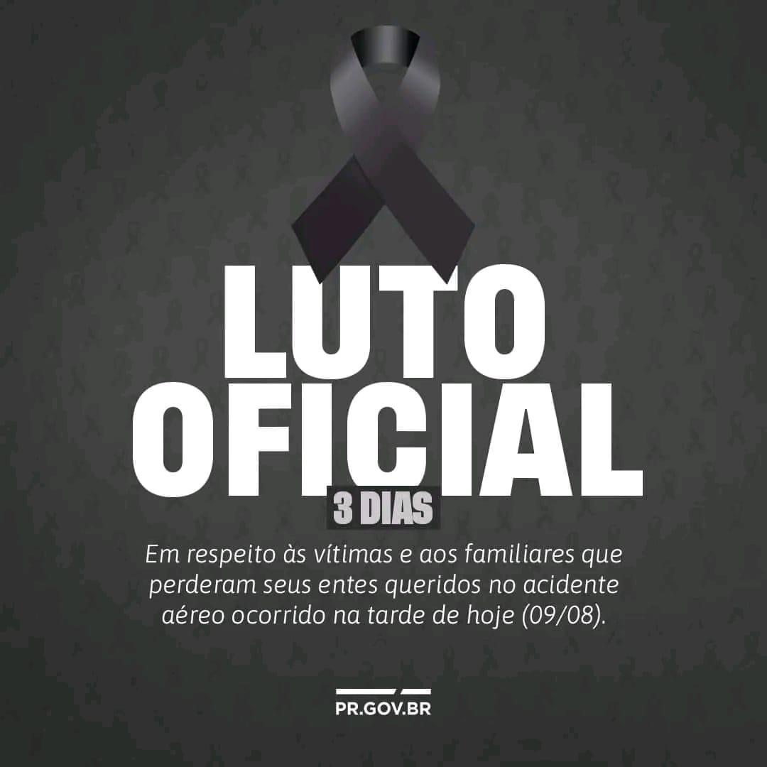 Ratinho Junior decreta luto oficial no Paraná pela tragédia em Vinhedo