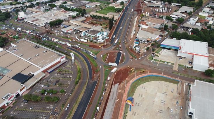 Devido às obras, região do Trevo do Catuaí tem interdição temporária neste domingo, 9
