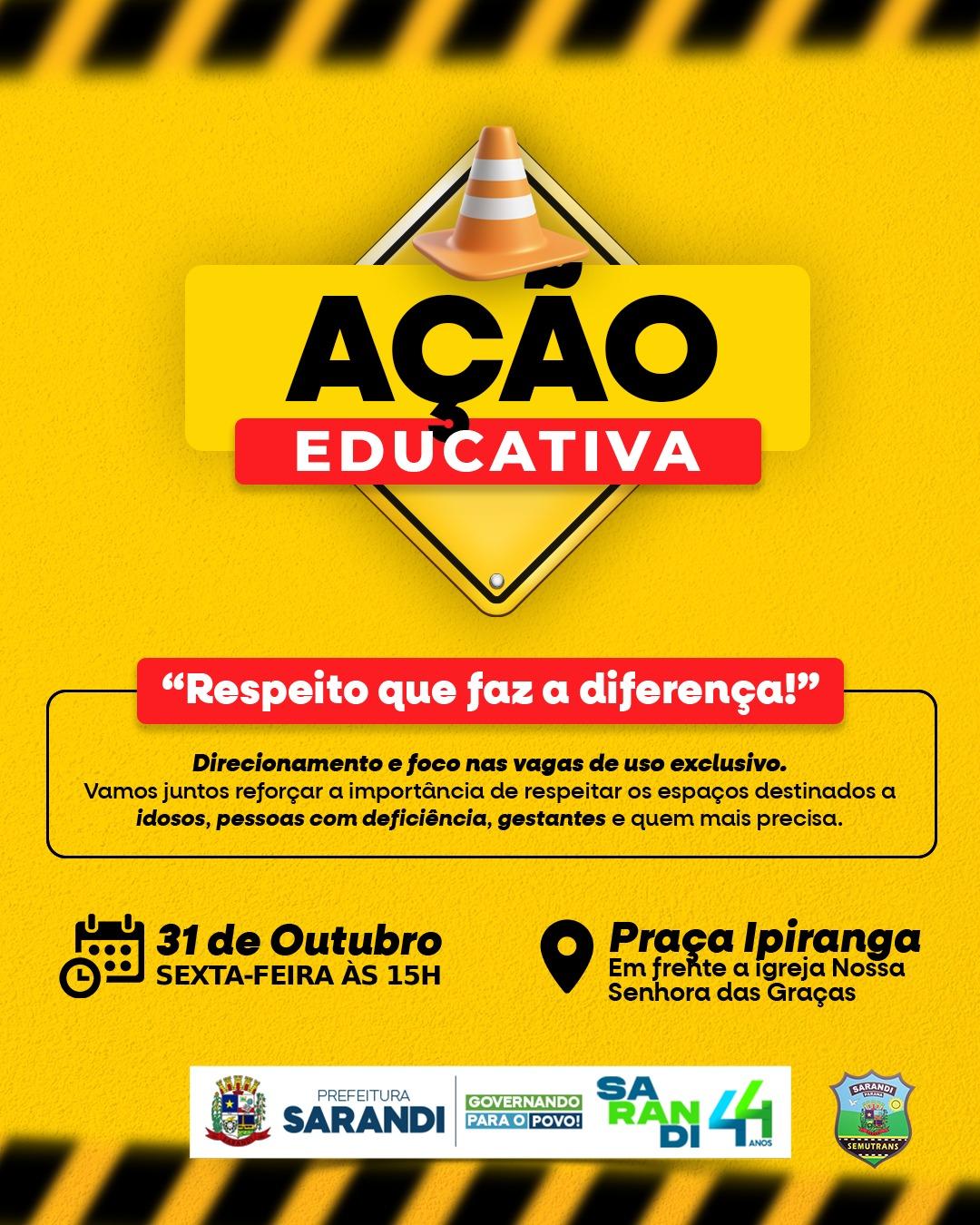 AÇÃO EDUCATIVA DE TRÂNSITO EM SARANDI | “Respeito que faz a diferença!”