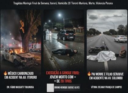 Fim de Semana de Luto e Pavor em Maringá: Uma Onda de Tragédias Deixa a Cidade em Choque