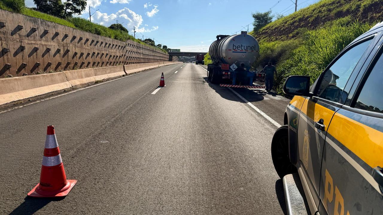 Urgente: Incêndio em caminhão interdita o Contorno Norte em Maringá nesta quarta-feira (7)