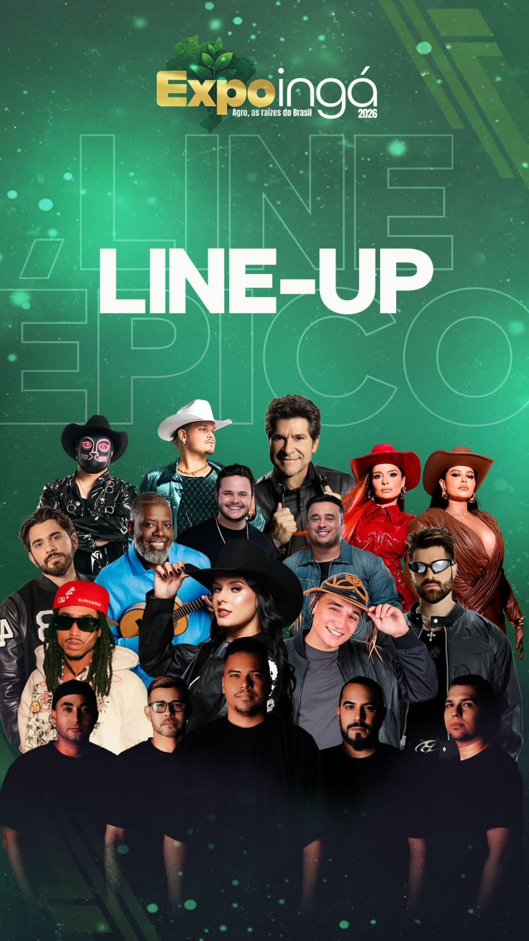 Expoingá 2026 revela line-up da Arena Sicoob com grandes nomes da música nacional