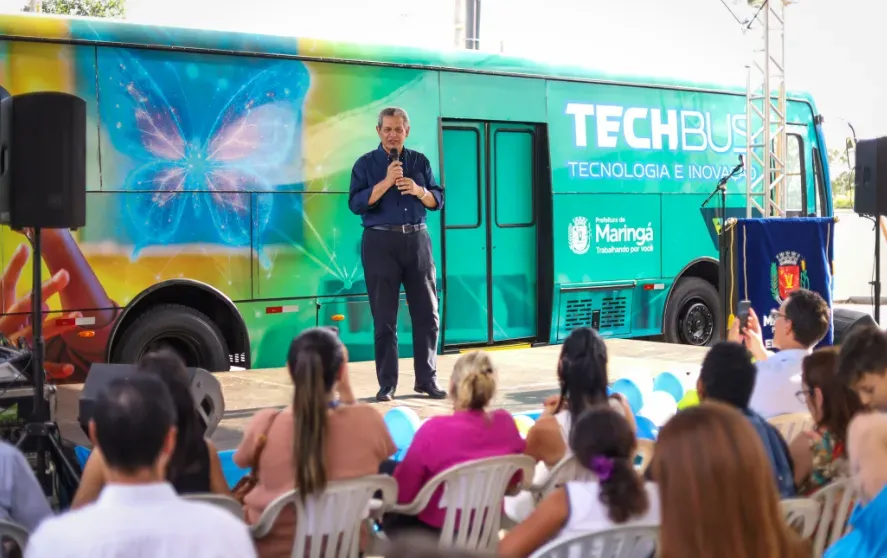Prefeitura de Maringá lança ‘TechBus’, projeto itinerante que leva tecnologia e inovação às escolas municipais