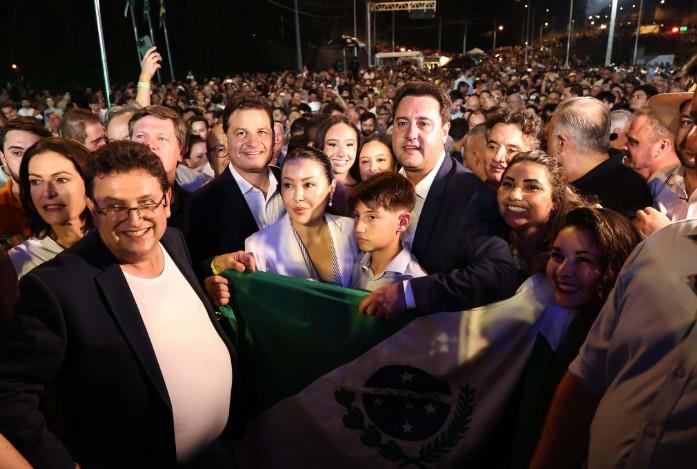 Governador Ratinho Junior inaugura a Ponte de Guaratuba, antigo sonho dos paranaenses