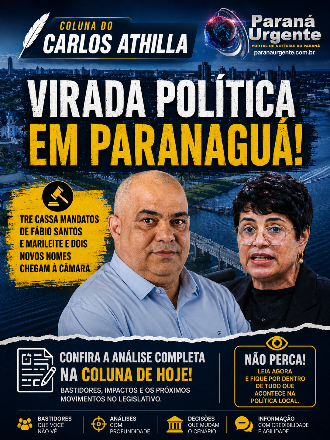 Vereadores tem mandatos cassados em Paranaguá 