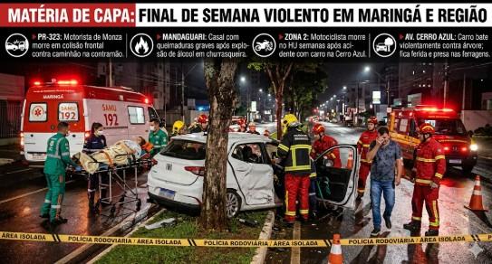 Final de Semana Violento na Região de Maringá: Acidentes Deixam Mortos e Feridos Graves