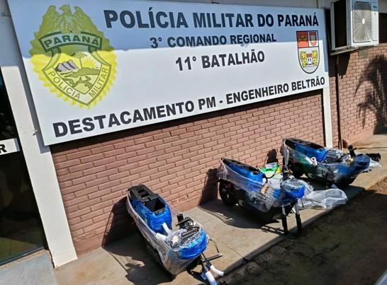 Polícia apreende drogas e motocicletas elétricas em abordagem a veículo em Engenheiro Beltrão