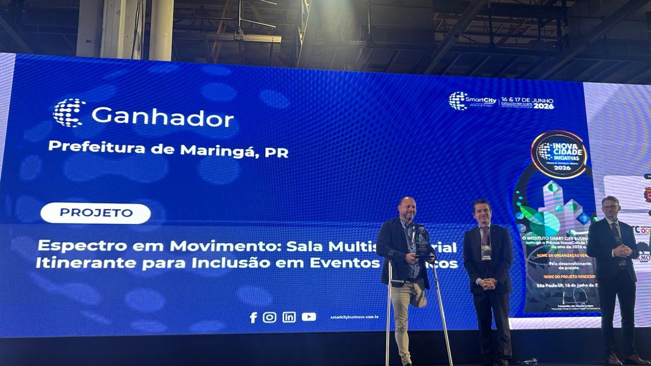 Sala multissensorial ‘Espectro em Movimento’ implantada em Maringá em 2025 vence prêmio internacional ‘InovaCidade 2026’