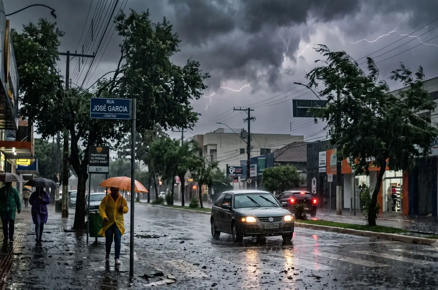 Alerta de tempestade no Paraná atinge todos os municípios neste sábado