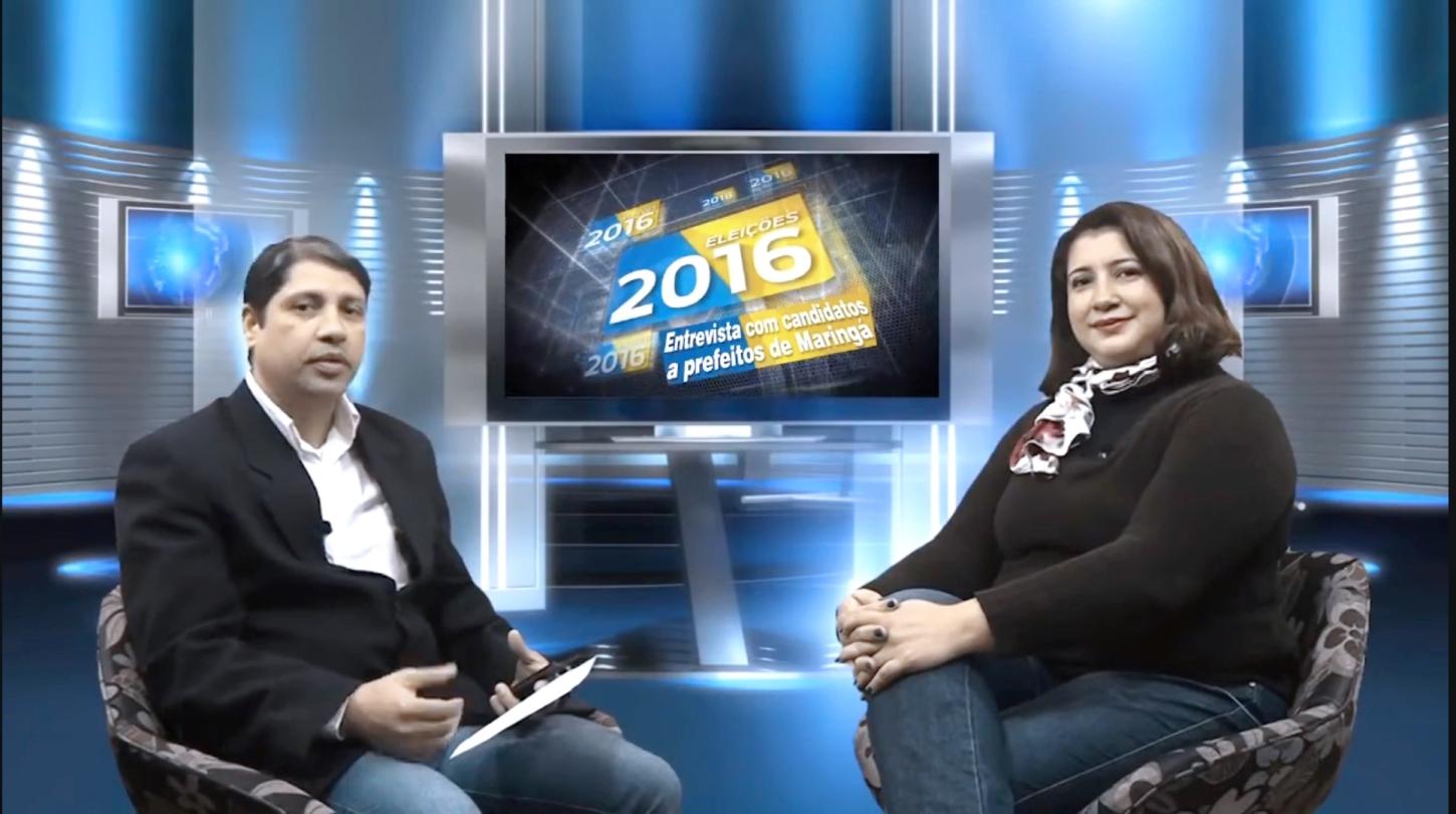 Priscila Guedes em entrevista ao apresentador Clécio Silva do Paraná Urgente nas eleições de 2016
