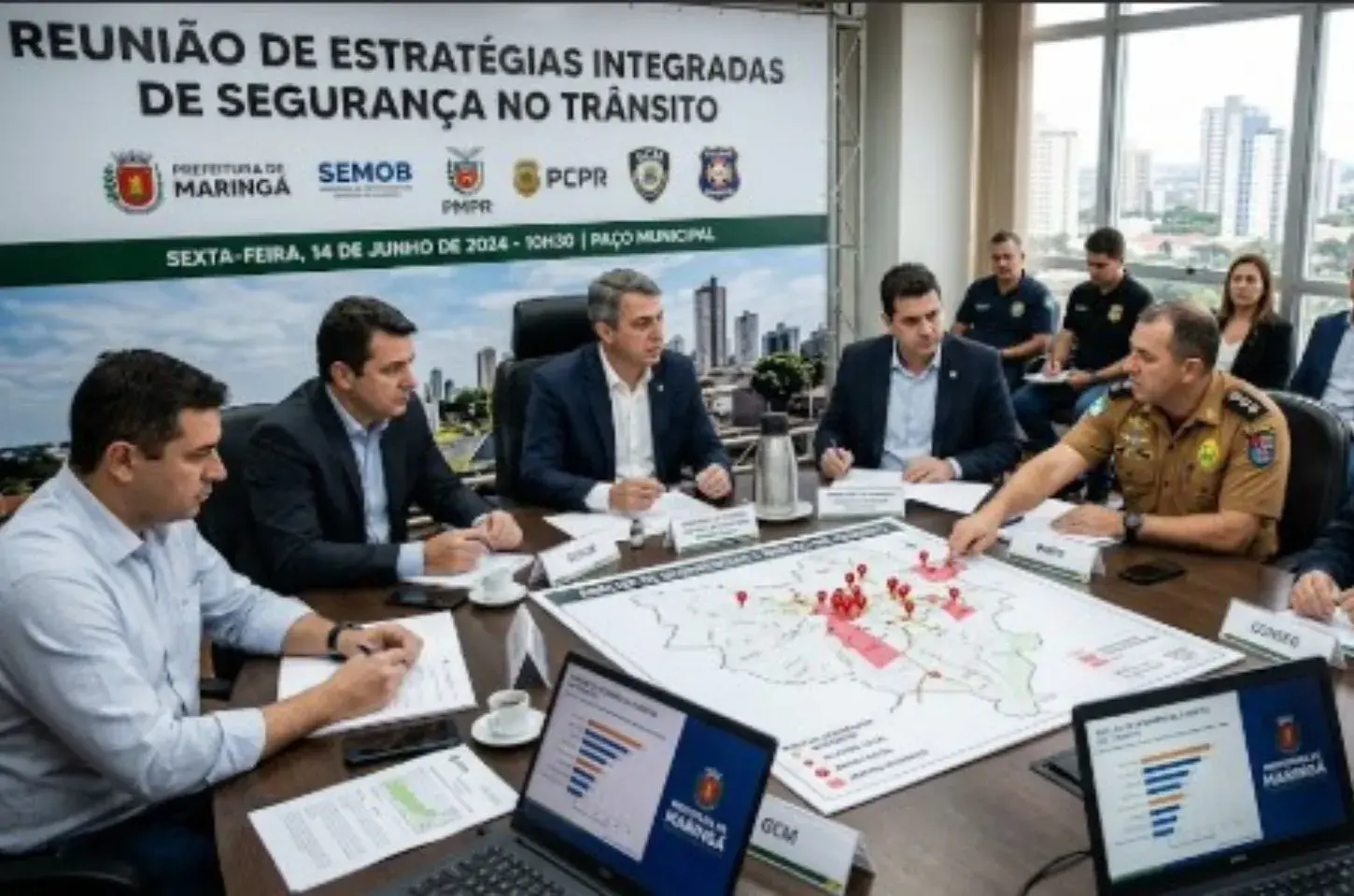 Segurança no trânsito em Maringá é tema de reunião entre prefeitura e forças policiais