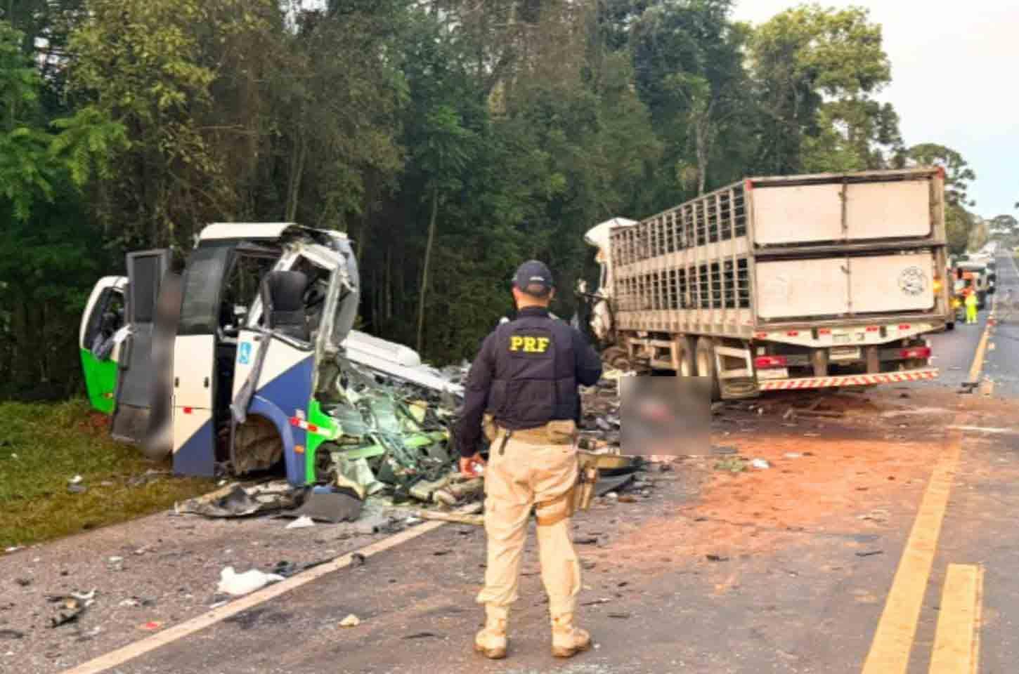 Tragédia na BR-373 deixa 22 mortos após colisão frontal no Paraná