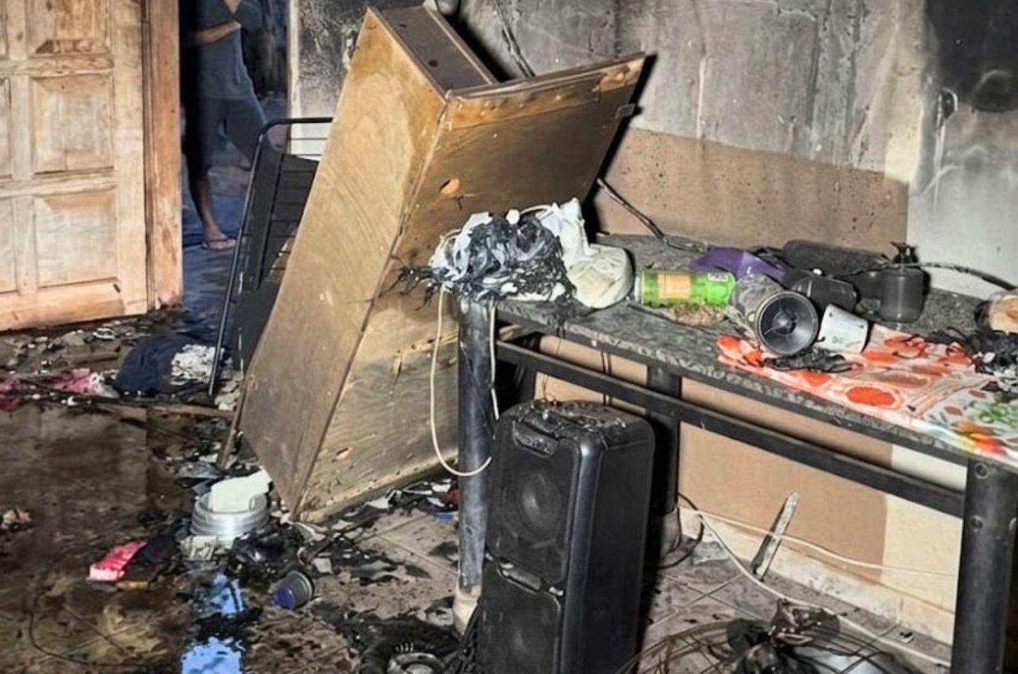 Incêndio em residência deixa três pessoas em estado grave no Distrito Vale Azul em Sarandi