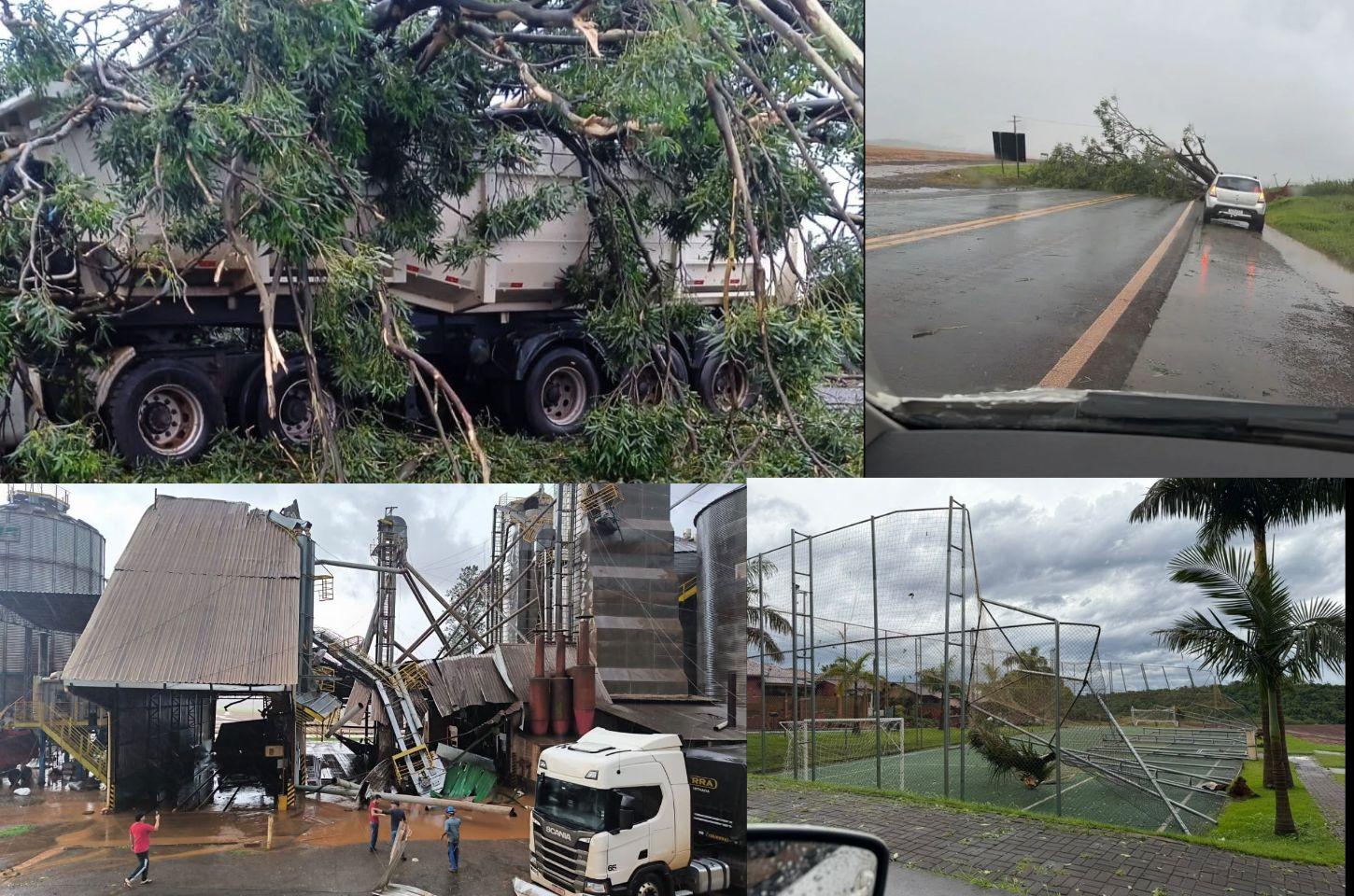 Novas imagens de um suposto tornado em Cornélio Procópio assusta moradores e causa estragos