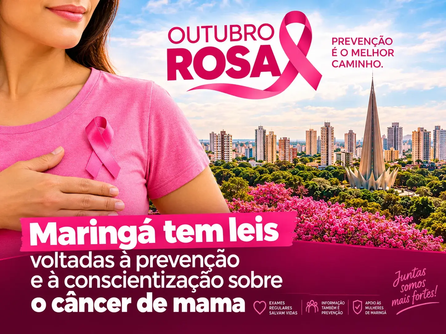 Outubro Rosa: Maringá tem leis voltadas à prevenção e à conscientização sobre o câncer de mama