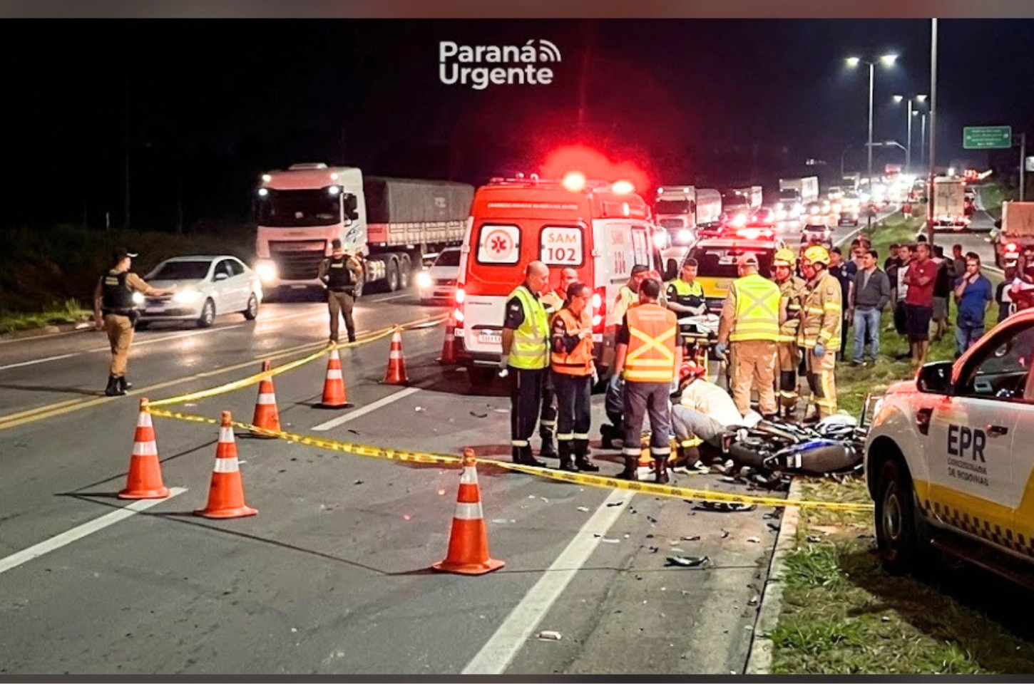    TRAGÉDIA NA BR-376: Pedestre morre após atropelamento gravíssimo em Sarandi