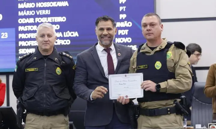 Câmara de Maringá reconhece heroísmo do Sargento Rodrigo Calvi