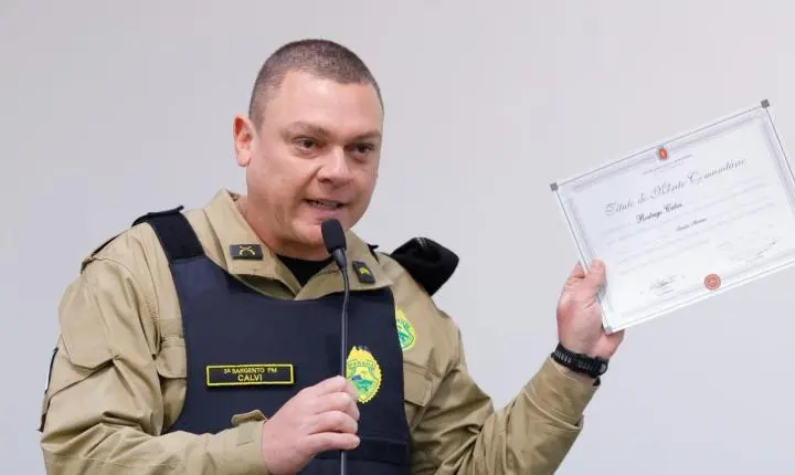 Câmara de Maringá reconhece heroísmo do Sargento Rodrigo Calvi