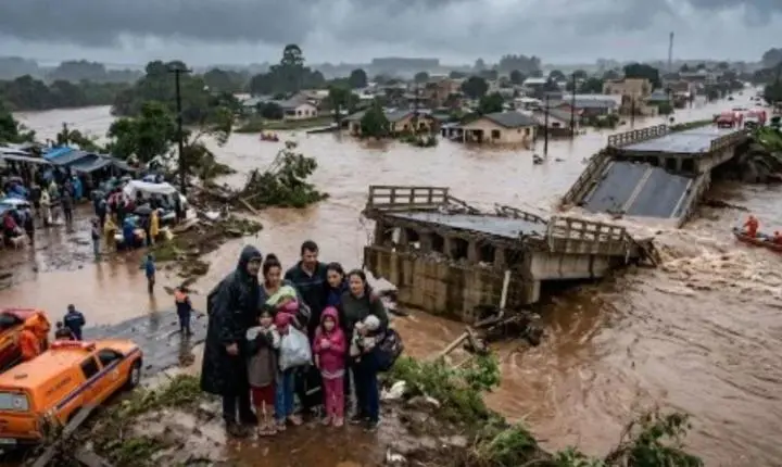 CHUVAS NO PARANÁ: Rios transbordam, pontes são bloqueadas e sobe para 60 o número de cidades afetadas