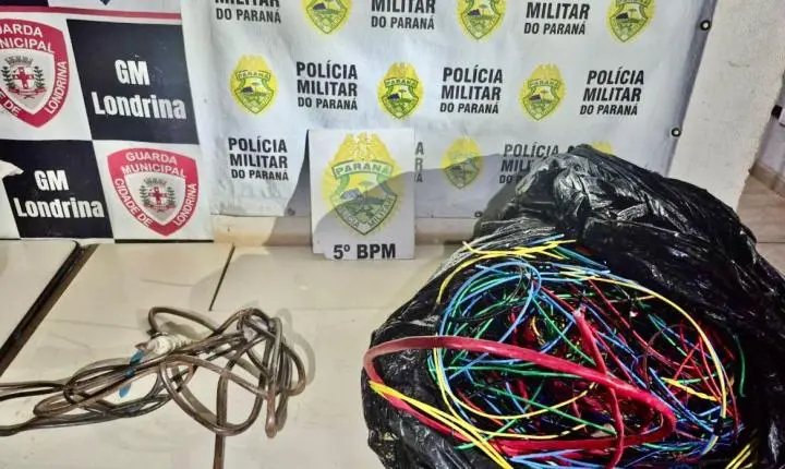 Dois homens são presos em flagrante por furto de fios em antigo hospital na cidade de Londrina