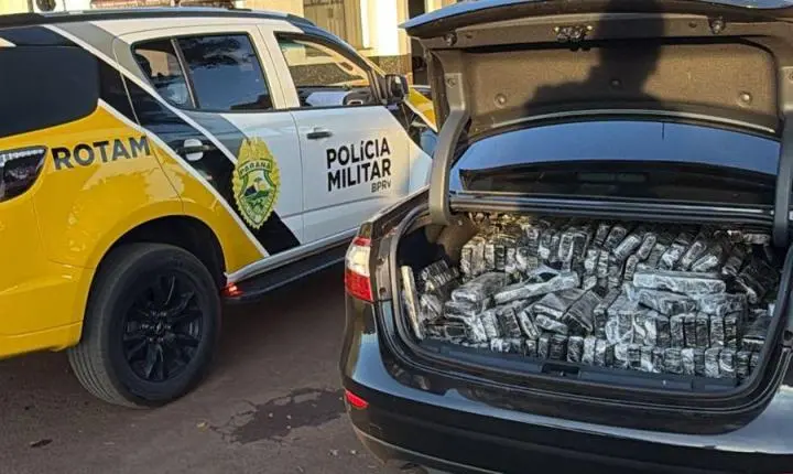 Grande apreensão de Maconha na rodovia PR-444 pela equipe ROTAM da 4ª Cia/BPRv