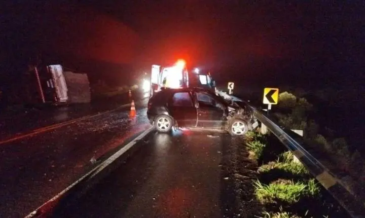 Grave acidente na BR-153 em Tibagi deixa motorista de 58 anos morto