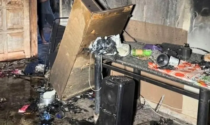 Incêndio em residência deixa três pessoas em estado grave no Distrito Vale Azul em Sarandi