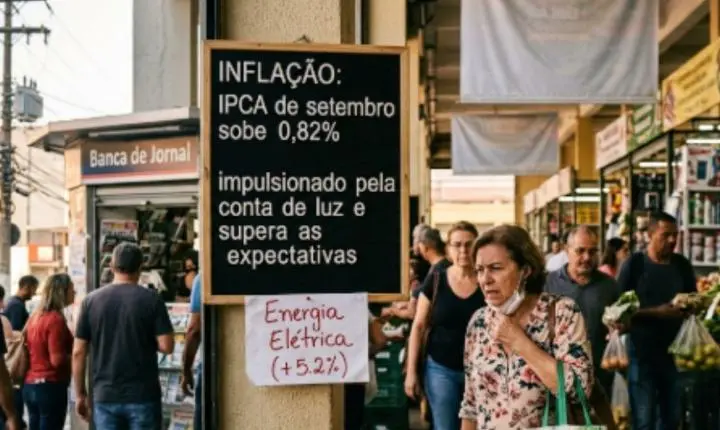INFLAÇÃO: IPCA de setembro sobe 0,82% impulsionado pela conta de luz e supera as expectativas