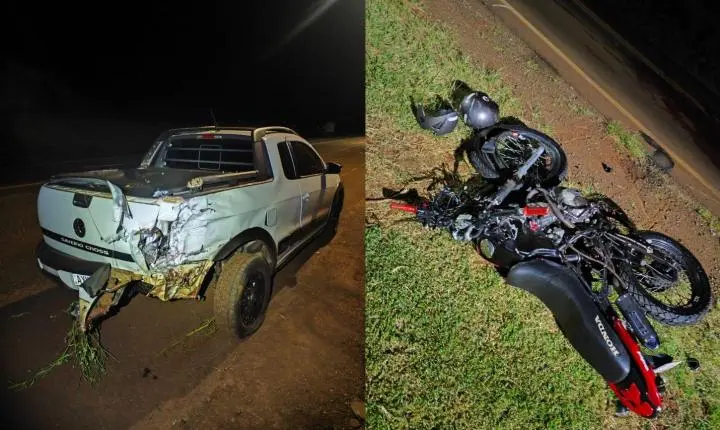 Motorista embriagado causa grave acidente e mata motociclista na PR-495 em Pato Bragado