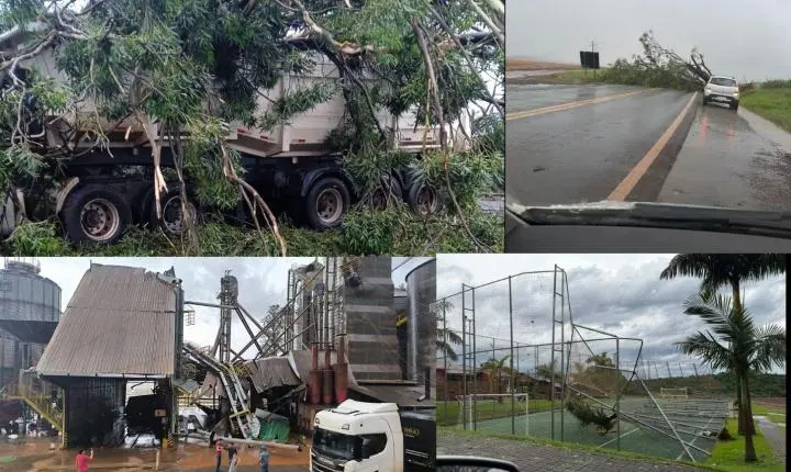 Novas imagens de um suposto tornado em Cornélio Procópio assusta moradores e causa estragos