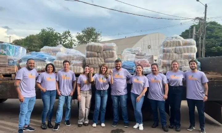 Para celebrar os 79 anos de Maringá, Síntese Agro Science arrecada 6,5 toneladas de alimentos e roupas para doação