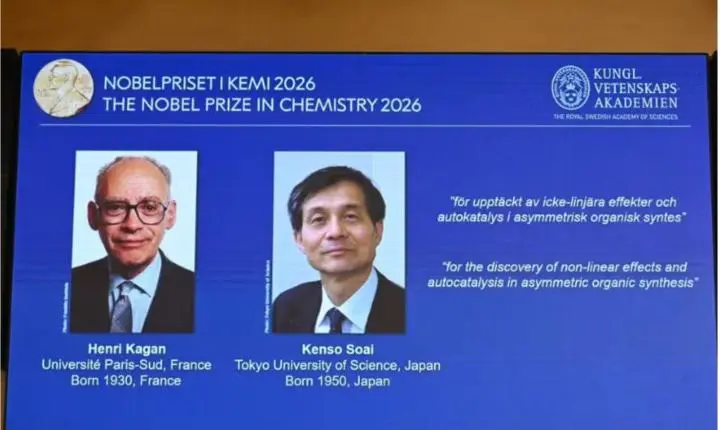Prêmio Nobel de química premia cientistas por moléculas que escolhem um lado
