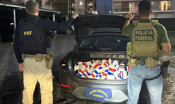 PRF e PF apreendem 150 quilos de maconha em Irati (PR)