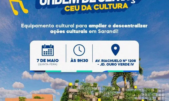 Sarandi autoriza início das obras do CEU da Cultura com investimento de R$ 2 milhões