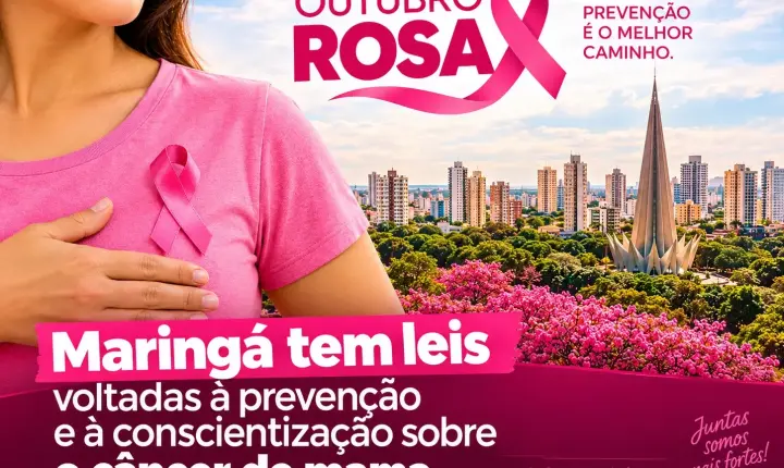 Outubro Rosa: Maringá tem leis voltadas à prevenção e à conscientização sobre o câncer de mama